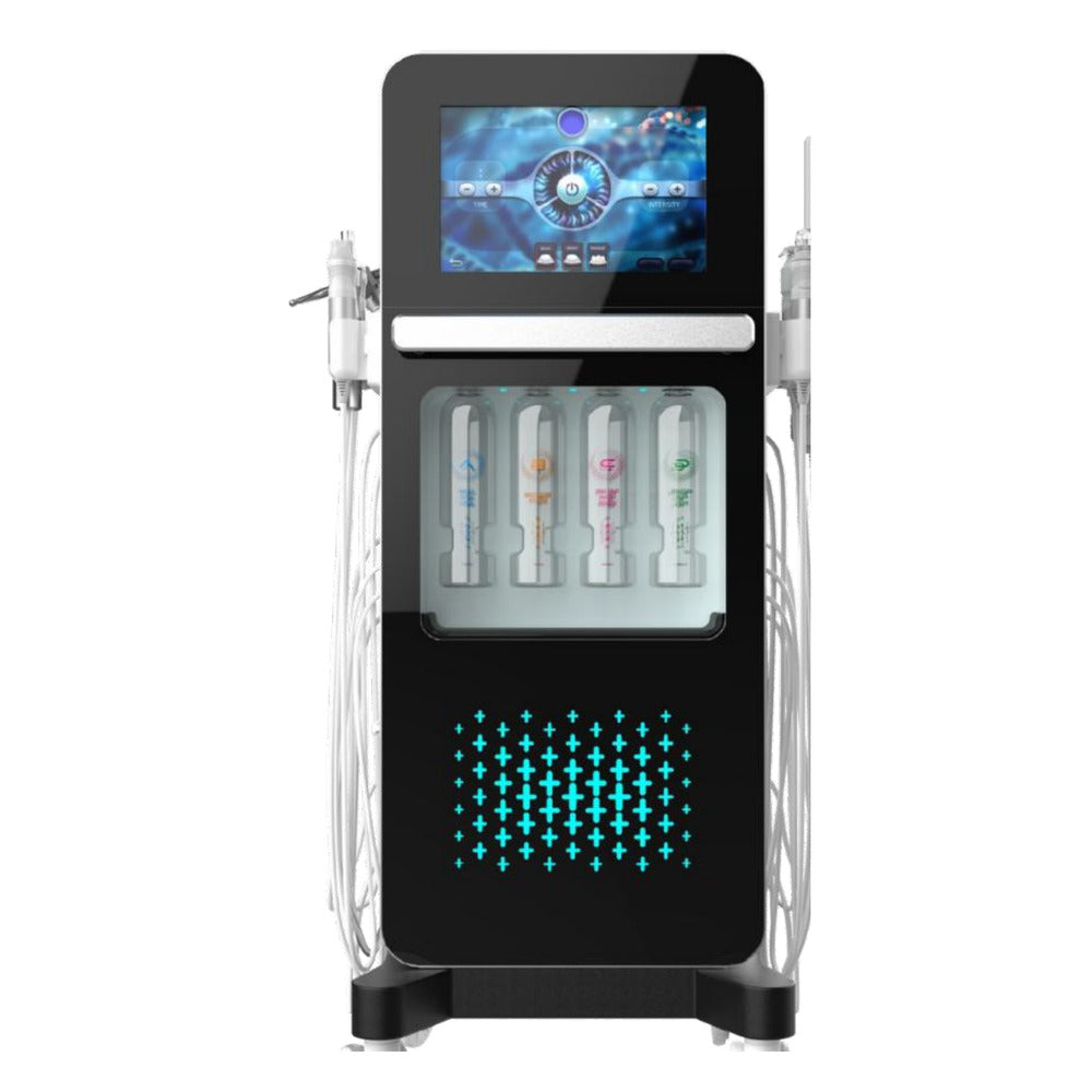 BV Laser 17 in 1 Hydra Facial Machine, Vertical, 4 Serum Bottles, Oxygen Bubble Skin Care System