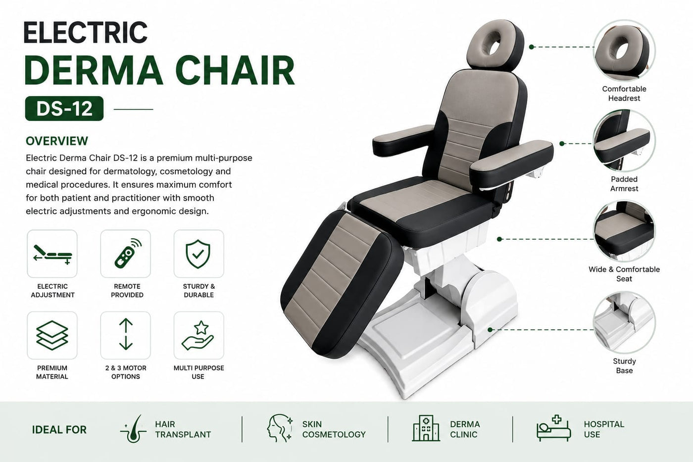 Electric Derma Chair (DS-12)